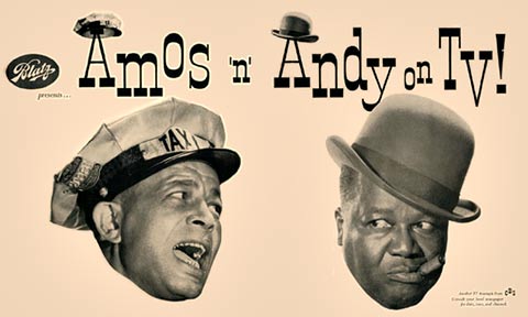 1950's Amos and Andy Black and White TV Show Reproduction 8x12 Aluminum Sign 