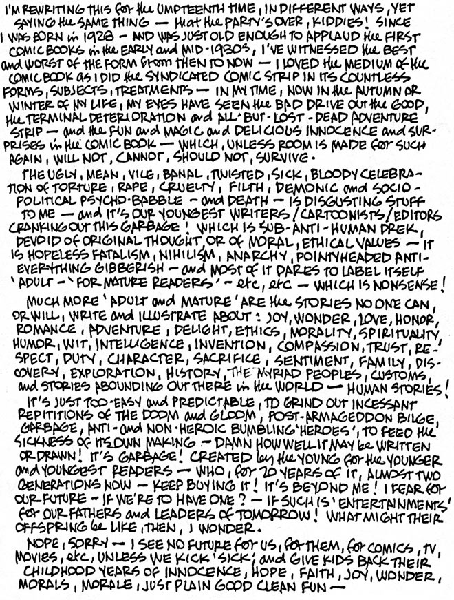 Alex Toth letters