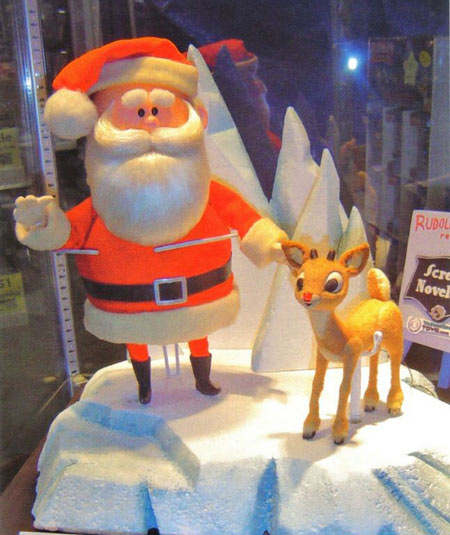 Santa Clause & Rudolph Animagic figure