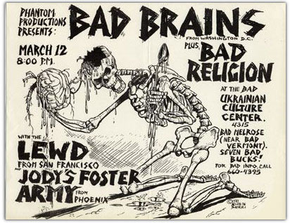 1982 punk rock flyer