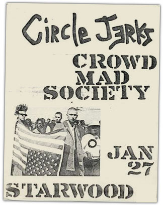 1982 punk rock flyer