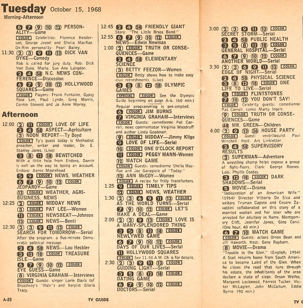 TV listings