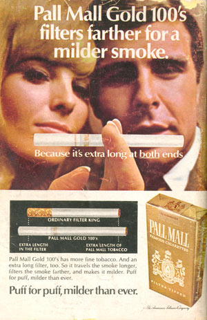 Cigarette ads 1960s TV