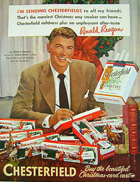 Ronald Reagan ad for chesterfields