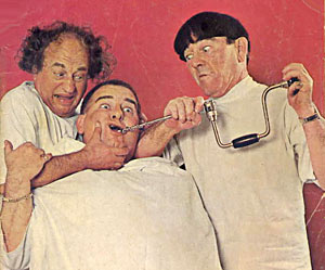 3 Stooges Curly Joe, Moe Howard