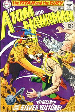 The Atom & Hawkman comic book cover by joe kubert