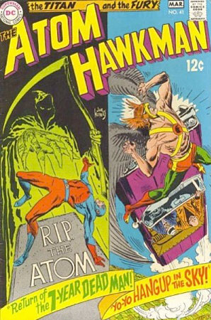 Issue # 41 / The Atom & Hawkman comic book cover by joe kubert