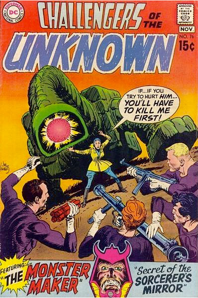 Challengers # 76 cover DC comics by Joe Kubert