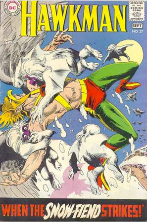 Hawkman comic book cover by joe kubert