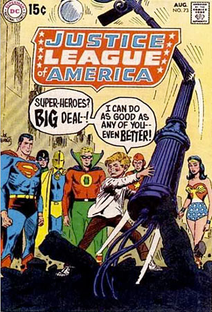 Joe Kubert Justice League of America comic book #73 cover