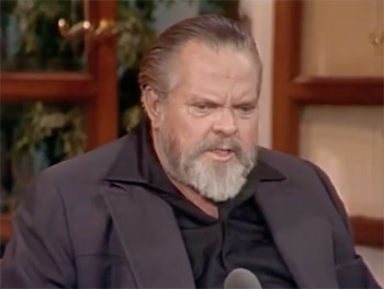 Orson Welles hosting talk show 1983