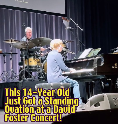 14-Year Old Brody Bett Steals the Show at a David Foster Concert, Earns Standing Ovation!