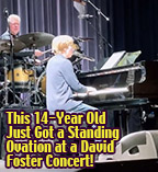 14-Year Old Brody Bett Steals the Show at a David Foster Concert, Earns Standing Ovation!