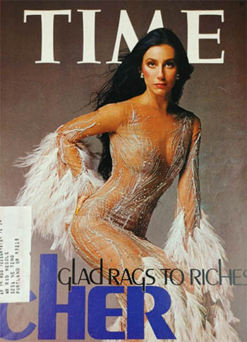 Bob Mackie gown for Cher on Time Magazine