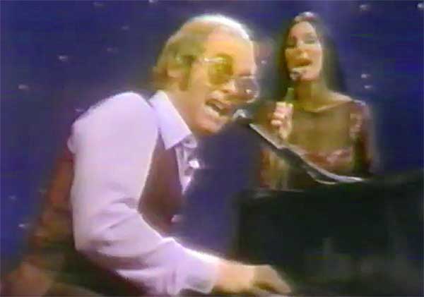 Cher and Elton John from the Cher show.