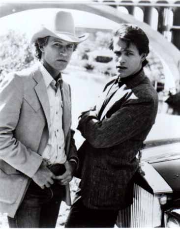 Michael Pare and Michael Beck of Houston Nights 1980s TV show